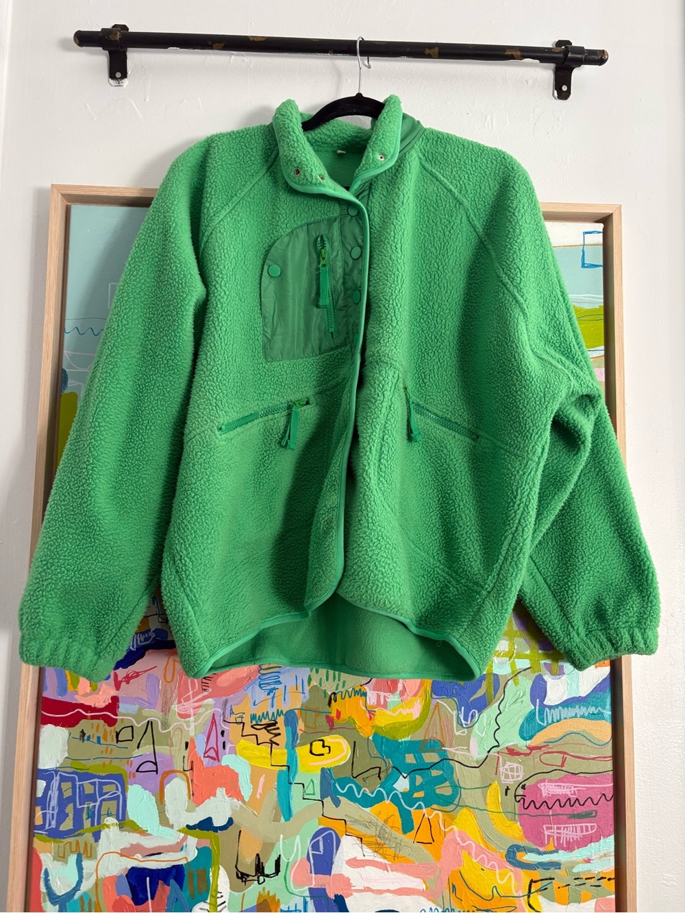Women’s Green Fleece Jacket - Cozy Outdoor Layer